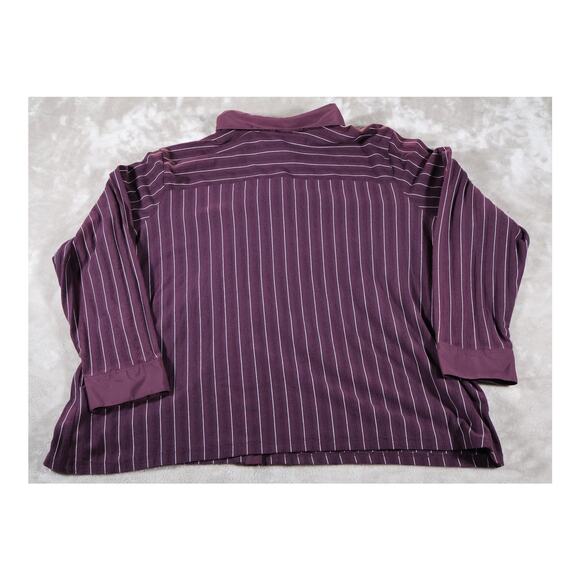 Avenue Shirt Womens 30/32 Purple White Striped Stretch Button Up Long Sleeve Top - Picture 2 of 6